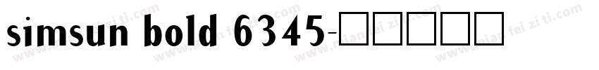 simsun bold 6345字体转换